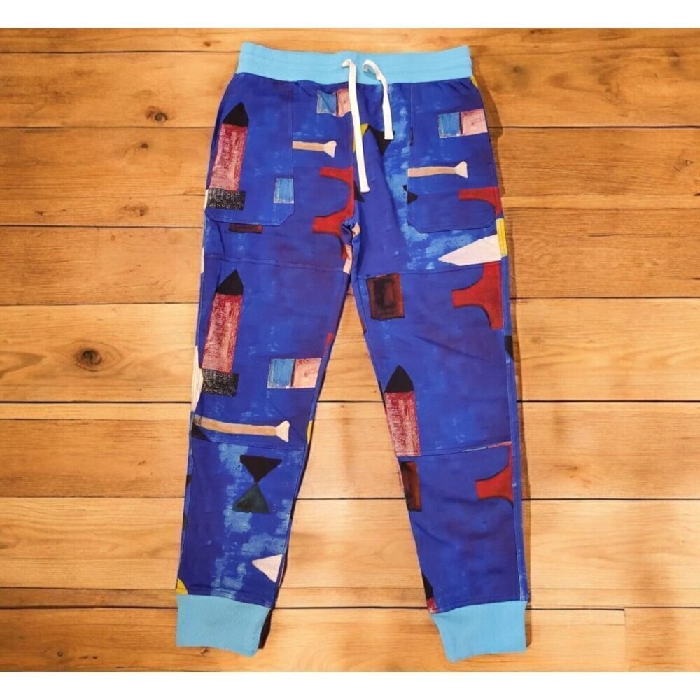 Mcnairy&co Cuffed Sweatpants Mens SZ L Monument Valley Blue Streetwear‎ NWT
